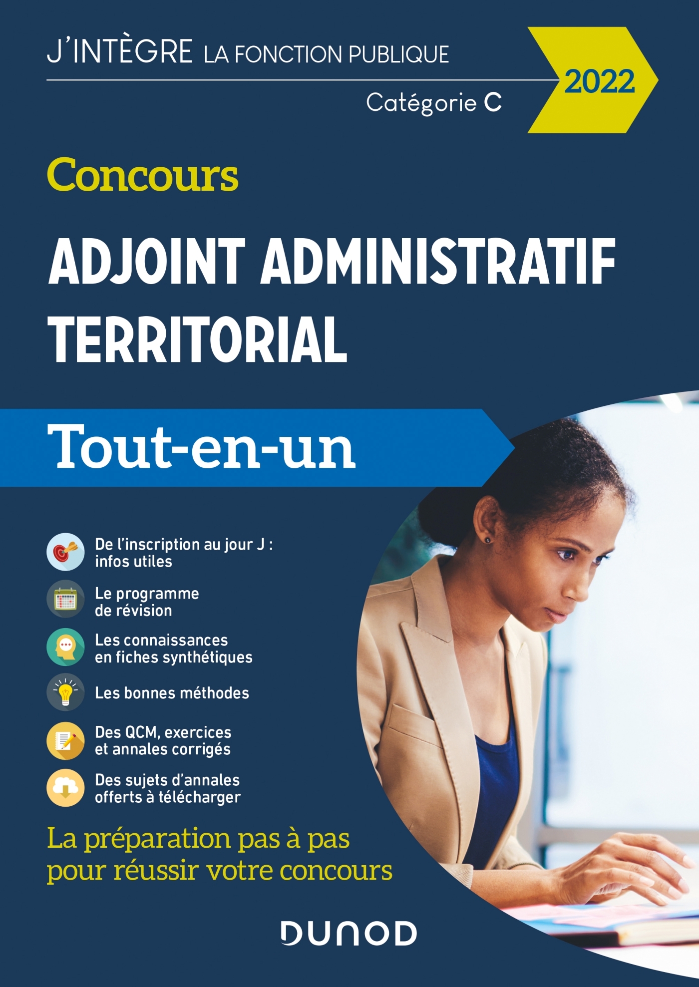concours adjoint administratif territorial 2022 tout en un externe interne 3e voie livre et ebook concours de categorie c de odile meyer dunod