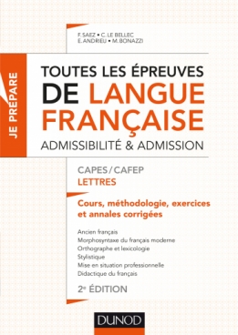 Toutes les épreuves de langue française - CAPES/CAFEP Lettres