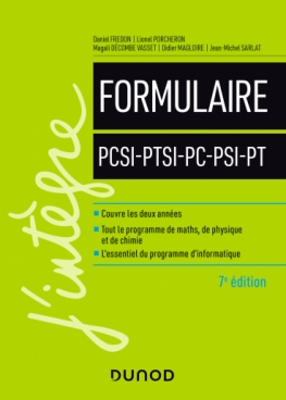 Formulaire PCSI-PTSI-PC-PSI-PT