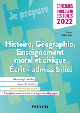 Concours Professeur des écoles 2022 - Histoire Géographie EMC