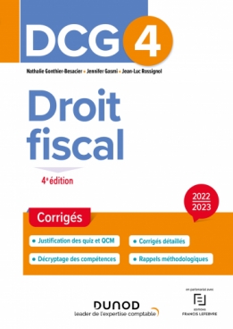 DCG 4 Droit fiscal - Corrigés 2022/2023