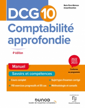 DCG 10 Comptabilité approfondie - Manuel - 2022/2023