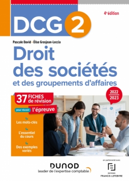 DCG 2 Droit des sociétés et des groupements d'affaires - Fiches de révision 2022/2023