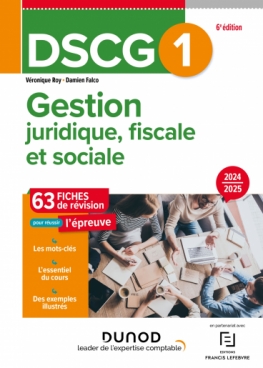 DSCG 1 Gestion juridique, fiscale et sociale - Fiches 2024-2025