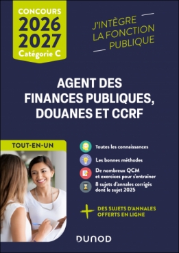 Concours commun Agent des finances publiques, douanes et CCRF - 2026-2027