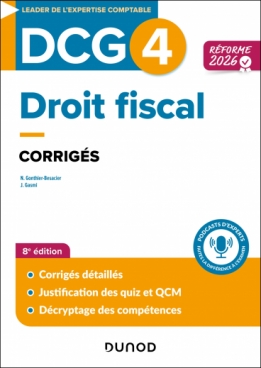 DCG 4 - Droit fiscal - Corrigés - Réforme 2026-2027