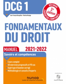 DCG 1 Fondamentaux du droit - Manuel - 2021/2022
