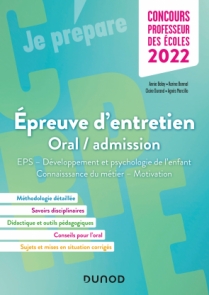 Concours Professeur des écoles 2022 - Épreuve d'entretien - Oral / admission