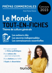 Le monde - Lettres et philosophie - Prépas commerciales - Concours 2023