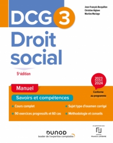 DCG 3 - Droit social - Manuel 2023-2024