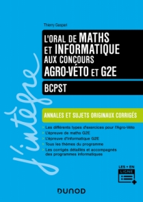 L'oral de Maths Informatique aux concours Agro-Véto et G2E