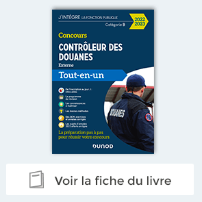 Livre Concours conttroleur des douanes - dunod