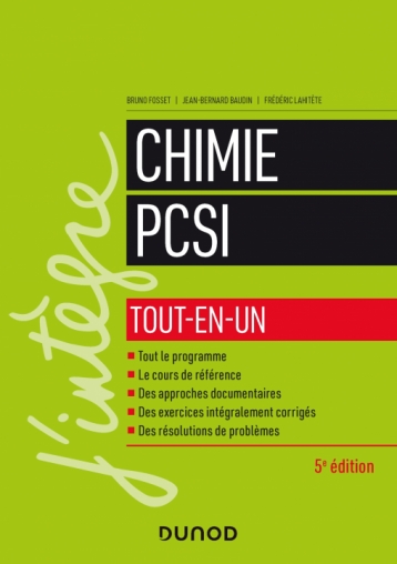 Chimie Tout En Un Pcsi Livre Et Ebook Physique Chimie De Bruno Fosset Dunod