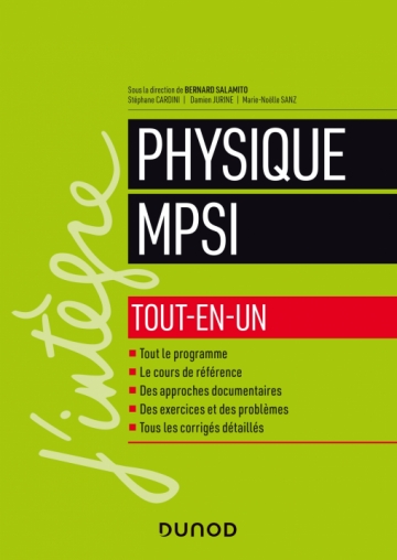 Physique Tout En Un Mpsi Livre Et Ebook Physique Chimie De Bernard Salamito Dunod