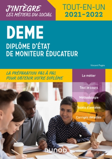 Deme 2021 2022 Diplome D Etat De Moniteur Educateur Livre Et Ebook Concours Paramedicaux Et Sociaux De Vincent Pages Dunod