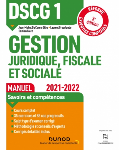 DSCG 1 Gestion juridique, fiscale et sociale - Manuel 2021/2022
