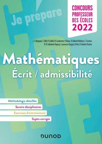 Concours Professeur des écoles - Mathématiques - 2022