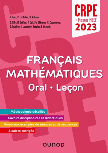 Concours Professeur des écoles - Français et Mathématiques - Oral/Admission - CRPE 2023