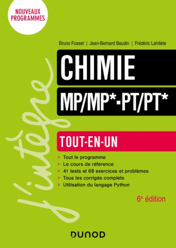 Chimie Tout-en-un MP/MP*-PT/PT*