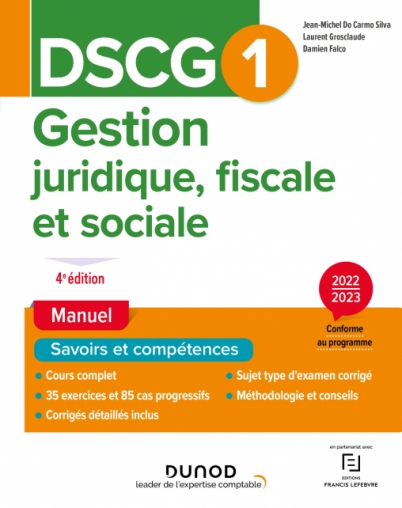 DSCG 1 Gestion juridique, fiscale et sociale - Manuel 2022/2023