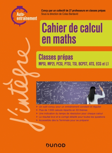 Cahier de calcul en maths
