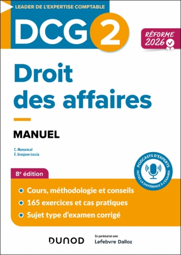 DCG 2 Droit des affaires - Manuel - Réforme 2026-2027