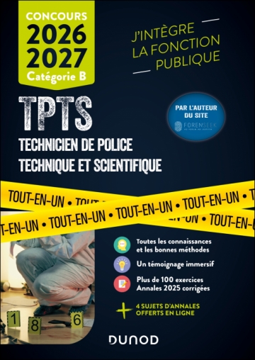 Concours TPTS  - Technicien Police technique et scientifique - 2026-2027
