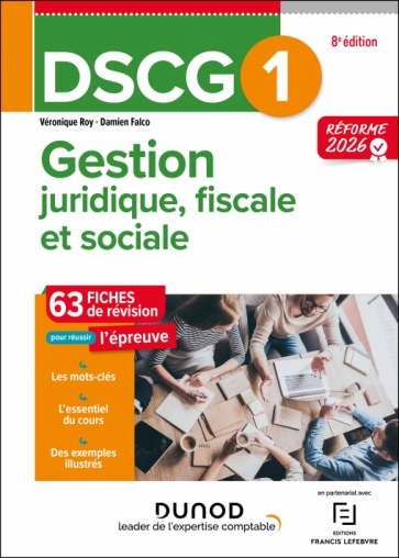 DSCG 1 Gestion juridique, fiscale et sociale - Fiches - Réforme 2026-2027