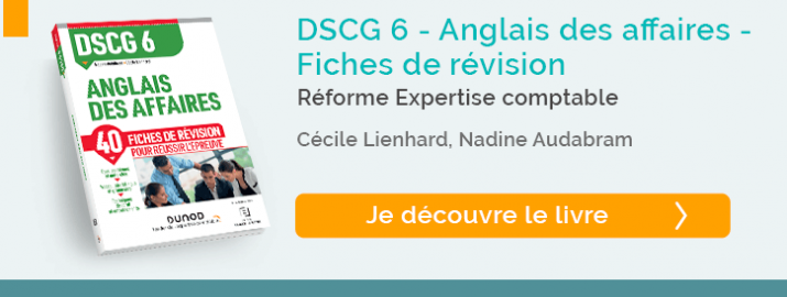 decouvrez le livre "Fiches de révisions DCG6 - Anglais des affaires"