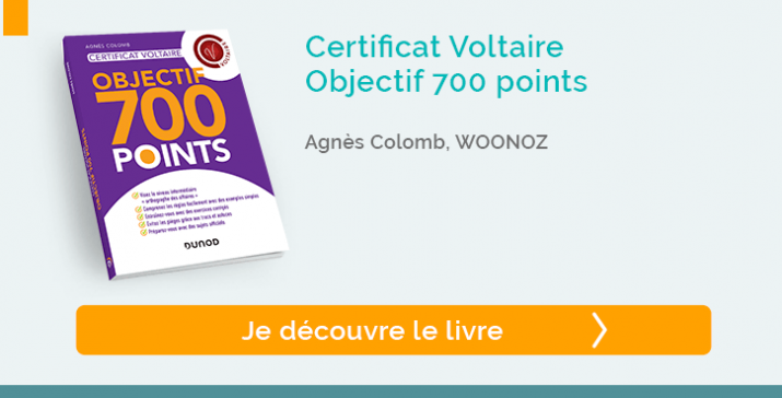 Découvrir le livre "Certificat Voltaire" Objectif 700 points