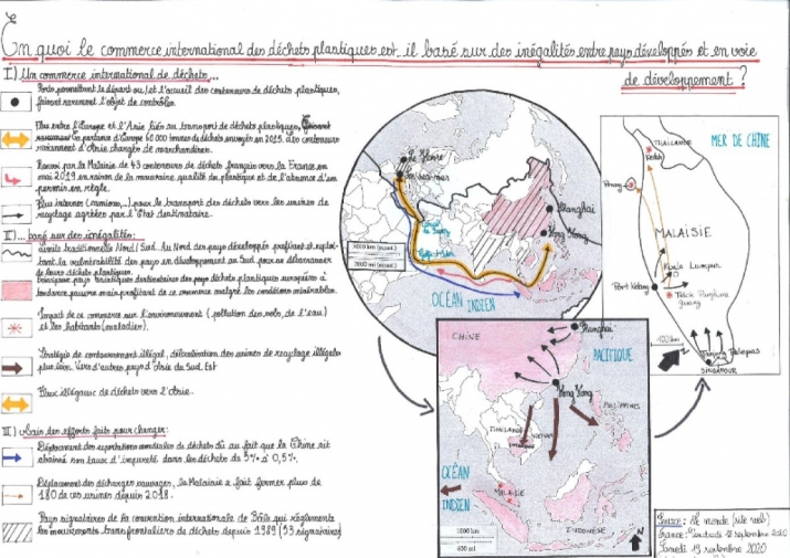 Réalisation d’un groupe lors d'un Concours Carto Presse Prépa